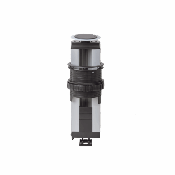 Torre para Voz, Datos o Contactos Eléctricos / Capacidad para 4 Módulos / Se Levanta de Manera Manual al Presionar la Tapa / (KTL204CY)