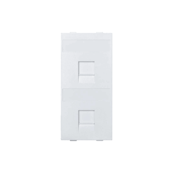 Módulo Color Blanco Con 2 Espacios para Jacks Keystone para Instalarse en la caja de Pavimento / (S76B/9)