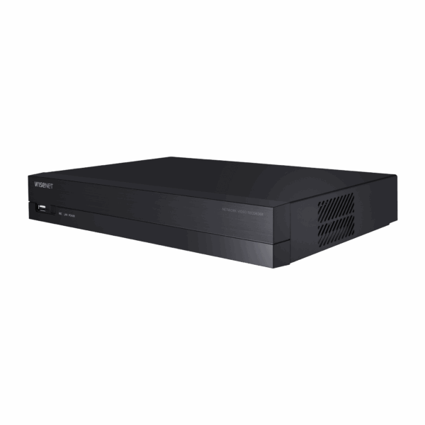 NVR 8 Megapíxel / 8 canales / H.265 / P2P Wisenet / 8 puertos PoE / Incluye 4TB para grabacion / NDAA