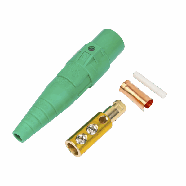 Conector camlock | 400 AMPERES | MACHO | color verde