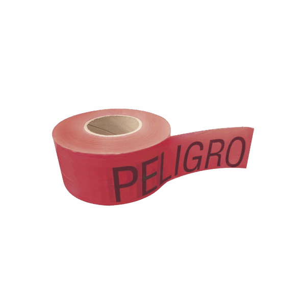Cinta para barricada "PELIGRO" de 100 m y ancho de 3".