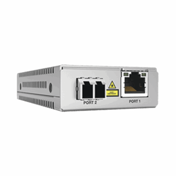 Convertidor de medios Gigabit Ethernet a fibra óptica, conector LC, multimodo (MMF), distancia de 220 hasta 500 m, con fuente de alimentación multi-región