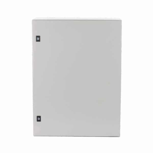Gabinete de Acero, Nema 4 -IP 65 de 60 x 80 x 30 cm con Platina.