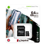 MEMORIA FLASH MICRO SD KINGSTON SDXC CANVAS SELECT PLUS 64GB...