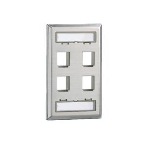 Placa de Pared Vertical, Salida Para 4 Puertos Keystone, Con...