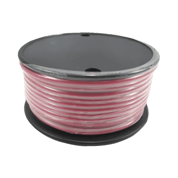 Rollo de cable grado marino calibre 14 en color rojo de 100 pies (30.48 m).