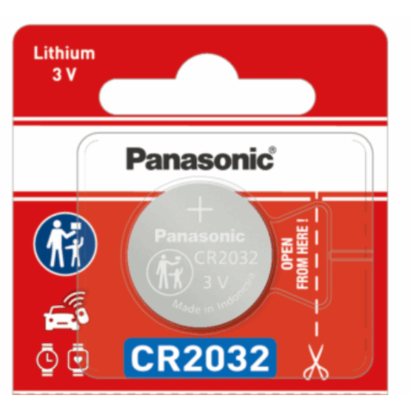 Batería de litio CR2032 de 3 V a 225 mAh (No recargable)