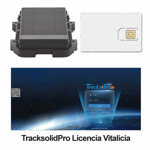 KIT Localizador 4G con carga solar / Semiautónomo / Rastreo de contenedores / Cajas de tráiler / Alarma de sabotaje audible / Incluye Licencia vitalicia VTSCX y SIM de datos SIM500MB2Y
