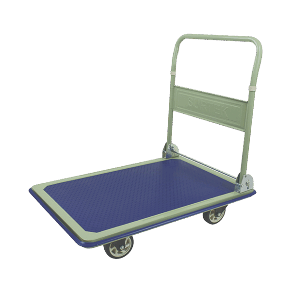 Carro Plataforma con capacidad 300 Kg / Base metálica resistente con protección plástic / 4 Ruedas TPR duraderas."