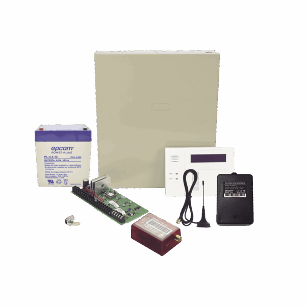 (2 Años 4GLTEM/5G ILIMITADO INCLUIDO)  Kit Vista48LA con comunicador 4GLTEM/5G MN01, Teclado, Gabinete, Bateria y Transformador
