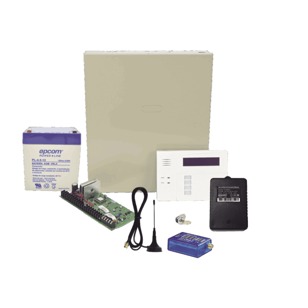 (1 Año datos ILIMITADO INCLUIDO)  Kit Vista48LA con comunicador MINI012G, Teclado, Gabinete y Transformador