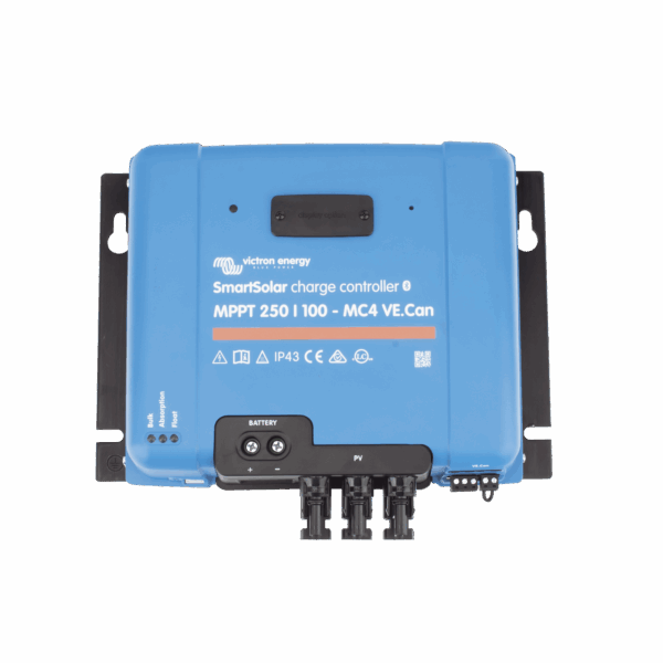 SmartSolar MPPT 250/100-MC4. Controlador Solar MPPT 100A, Voltaje: 48 Vcc. Para uso con Inv. Cargadores Victron