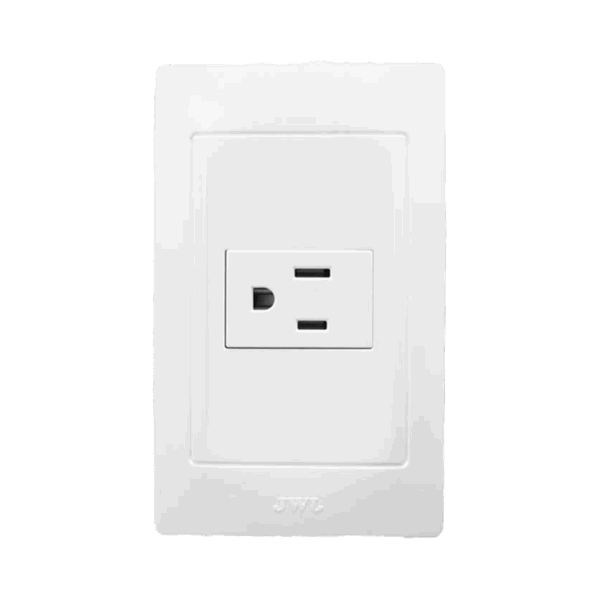 Contacto Sencillo de 127 V~60 HZ 15 A/ Color Blanco.