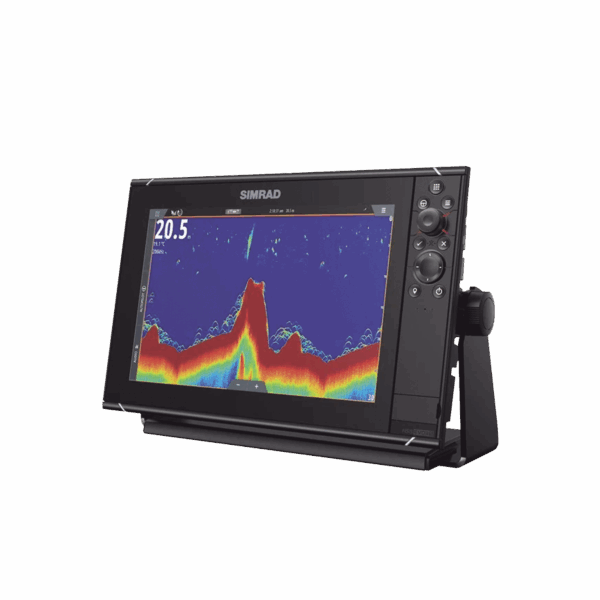 Pantalla Náutica NSS12 evo3S / Pantalla SolarMAX IPS 12 Pulgadas / Procesador iMX 8 / Ecosonda Integrada 1kW CHIRP / Conectividad Inalámbrica / Cartografía C-MAP® Preinstalada / Compatibilidad con Accesorios Simrad / Montaje Flush