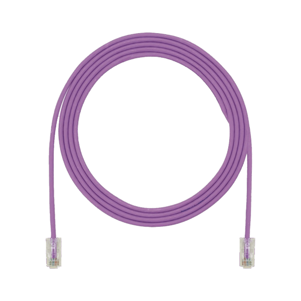 Cable de Parcheo UTP Cat6A, CM/LSZH, Diámetro Reducido (28AWG), Color Violeta, 3ft