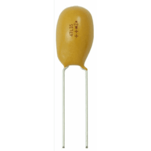 Capacitor de Tantalio de 2200nF , Emplomado sólido de 25 Vcc...