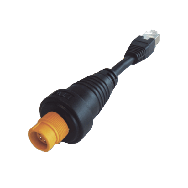 Adaptador Ethernet RJ45 / Conector Redondo Amarillo / Compatible con NSO evo2 y Zeus2