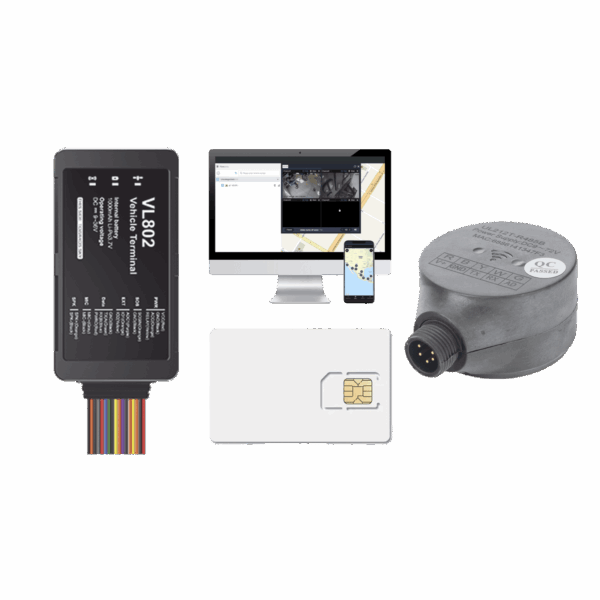 Kit localizador vehicular / 4G LTE / BLE / RS485 / Audio dos vias (requiere accesorios) / incluye SIM500MB2Y, Plataforma EPCOMGPSCODE y UL212 Sensor ultrasonico
