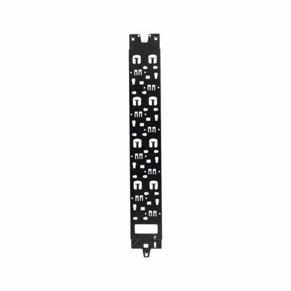 Panel Administrador de Cables Vertical para Gabinete FlexFusion™ de 42RU, Acepta Anillos en D, Anillos S1DR, S2DR y L; S1LR, S2LR, Color Negro