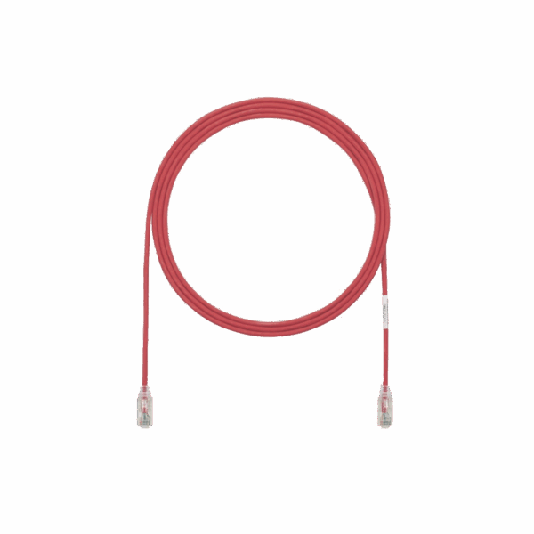 Cable de Parcheo TX6, UTP Cat6, Diámetro Reducido (28AWG), Color Rojo, 10ft