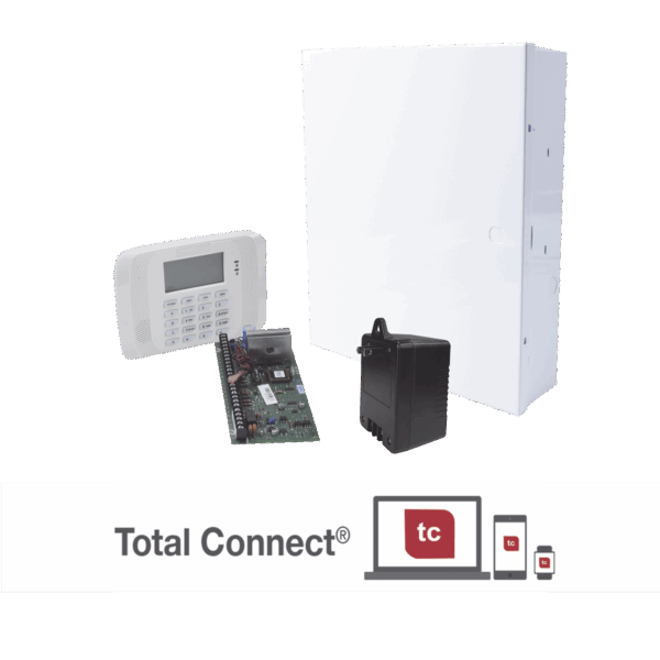Sistema de alarma VISTA48/6162RF con Gabinete, Transformador y teclado Alfanumérico con receptor RF