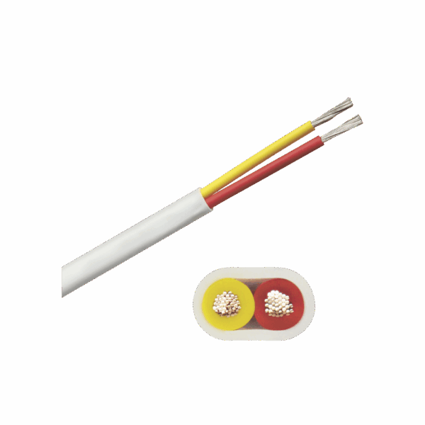 Rollo de cable plano grado marino calibre 14, de 2 conductores (rojo y amarillo) de 500 pies (152.4 m). de 2 conductores (rojo y amarillo)