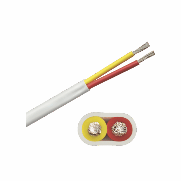 Rollo de cable plano grado marino calibre 12, de 2 conductores (rojo y amarillo) de 500 pies (152.4 m).