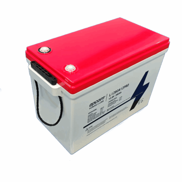 Batería de Litio Ciclo Profundo, 12.8 Vcc 280Ah,  6000 ciclos, LiFePO4  , Solar, Marina, Máximo 140 A de Descarga