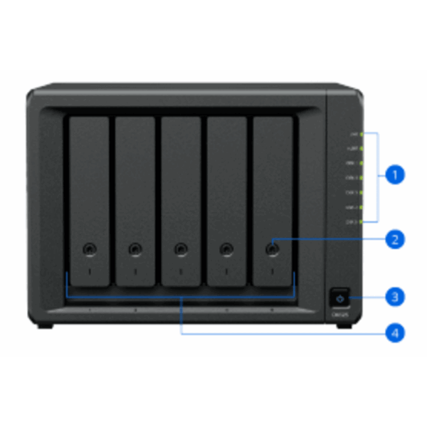 Unidad de Expansión DX525 / 5 Bahías para Unidades 3.5" y 2.5" / Intercambio en Caliente / Compatible con Synology DiskStation / Garantía de 3 Años Ampliable a 5
