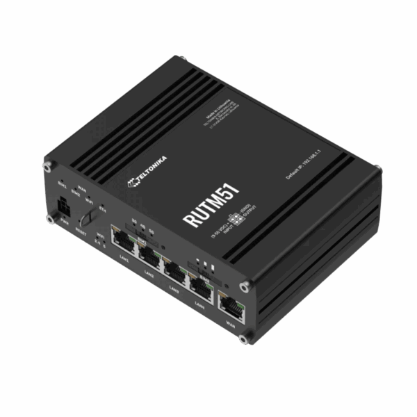 Router Industrial 5G LTE con 2 Ranuras SIM/ 5 Puertos Gigabit/ Wi-Fi con Doble Banda/ Soporta VPN Servidor-Cliente/ Compatible con RMS