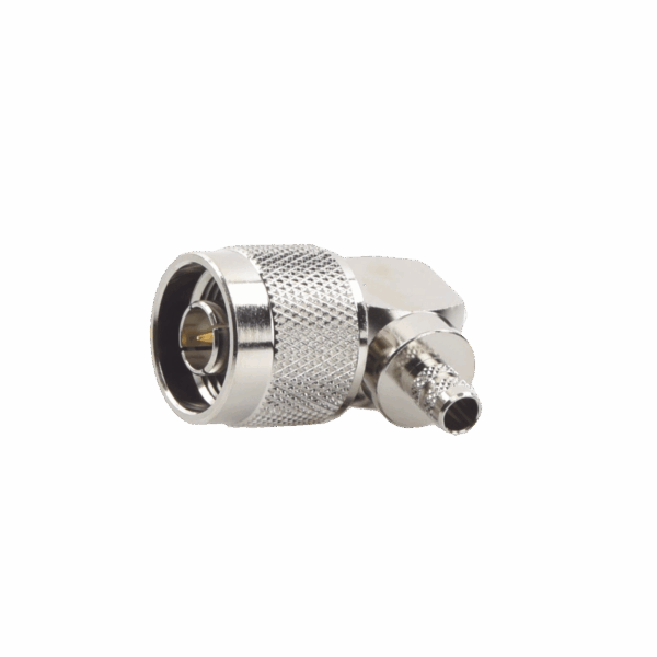 Conector N Macho en A/R de Anillo Plegable para Cables RG-8/X, LMR-240, Níquel/ Oro/ Teflón.