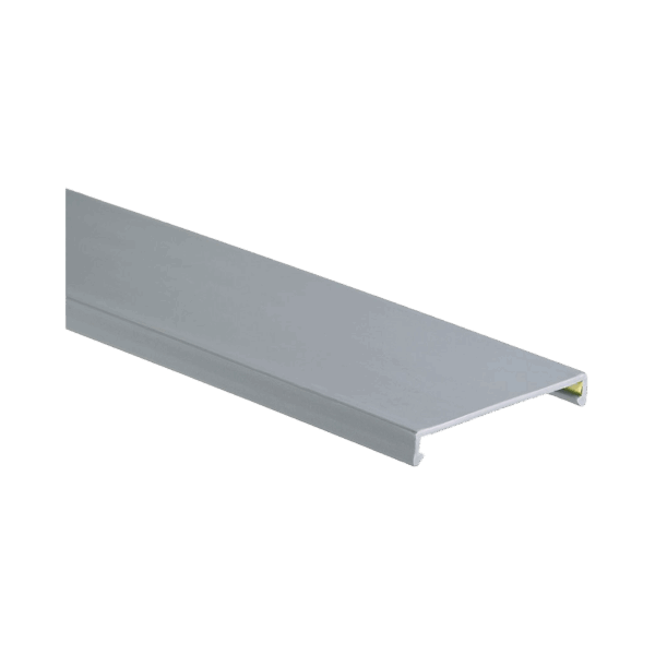 Tapa para Canaleta Ranurada, de 3.25 in de Ancho,  1.38 m de Largo, Color Gris