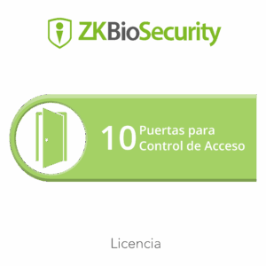 Licencia para ZKBiosecurity permite gestionar hasta 10 puert...