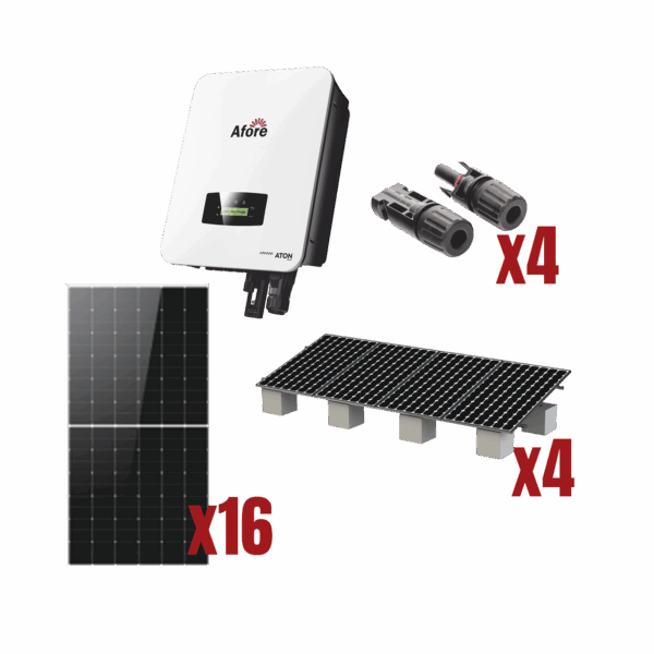 Kit Solar Interconexion  / 9kW  220Vca / Inversor AFORE / Montaje Incluido
