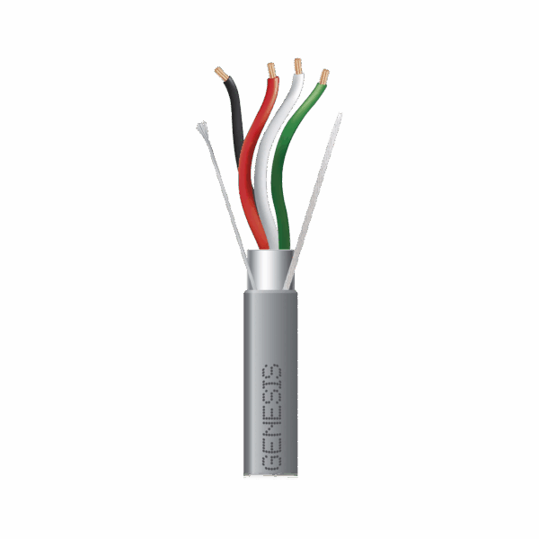 Carrete de 305 Metros / Cable 4 x 18 AWG / Color Gris / Blindado / Riser / Aplicaciones de Audio Control de Acceso y Automatización