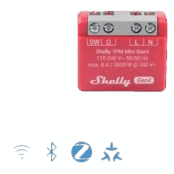 Mini Interruptor inteligente Wi-Fi 2.4 / medición de consumo, /1 canal 8A 110-240 / compatible con asistentes de voz