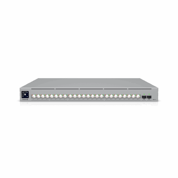 Enterprise Campus 24 PoE, Switch Empresarial Etherlighting™ PoE+++ Capa 3 de 24 Puertos (16 x 10 GbE y 8 x 2.5 GbE)  y 2 Puertos SFP28 de 25 G de Alta Disponibilidad