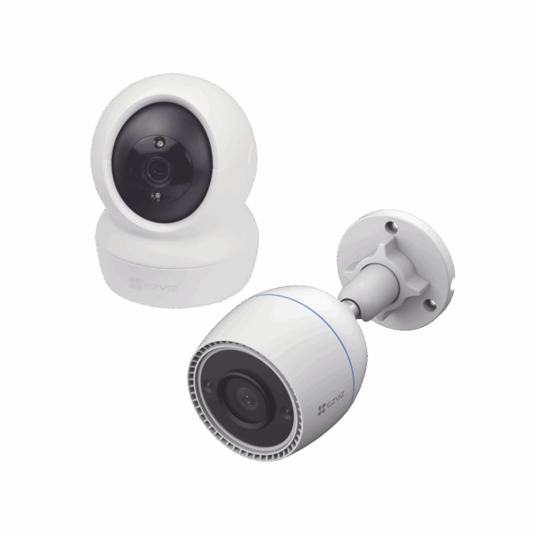Kit de cámaras WiFi / Incluye 1 pieza C6N  Para Uso en Interior y 1 pieza CS-C3TN Para Uso en Exterior / Detección de Movimiento / Notificaciones Instantáneas