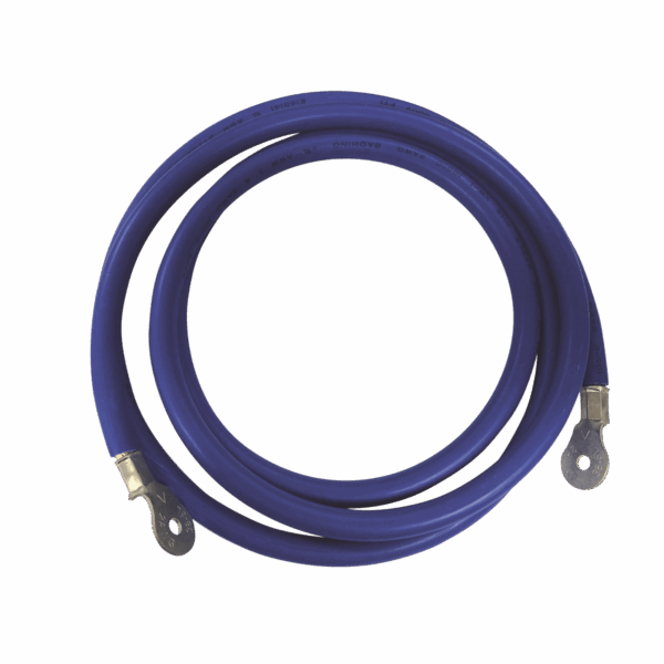 Cable para Baterías,  2.2 m Azul Calibre 2 AWG con Terminales de Ojo en Ambos Extremos