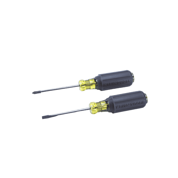Juego de 8 Desarmadores con Mango Cushion-Grip™: 2 de punta Plana de 1/4'' (6.4 mm) y 5/16'' (7.9 mm); 2 de punta Cabinet de 5/16'' (7.9 mm) y 3/16'' (4.8 mm); tres de punta Phillips n.º 1, n.º 2 y n