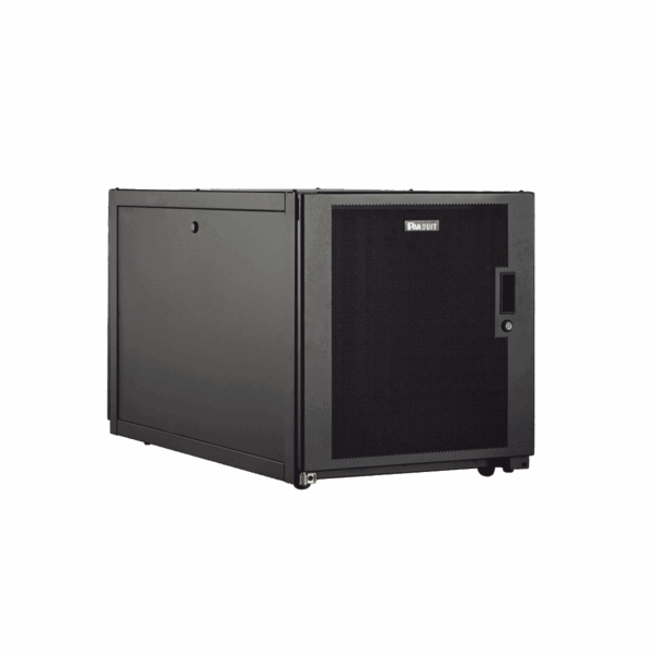Gabinete Profesional de Telecomunicaciones, de Piso, 12 UR, 600 mm de Ancho y 1070 mm de Profundidad, Color Negro