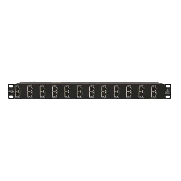 Protector de puertos IP de 12 Canales para uso en CAT5e, CAT6 y CAT6A.