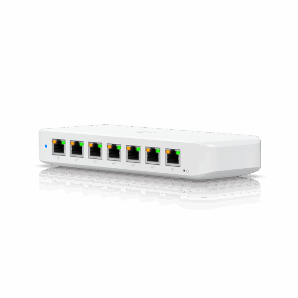 USW Ultra 210W Switch de 8 Puertos GbE (7 Puertos PoE+ y 1 Puerto Entrada PoE++) con Opciones de Montaje Versátiles