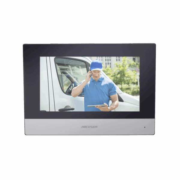 Monitor Hibrido IP WiFi Touch Screen 7" para Videoportero IP  / Vídeo en Vivo / PoE Estándar / Apertura Remota / Llamada Entre Monitores / Audio de dos vías / Policarbonato