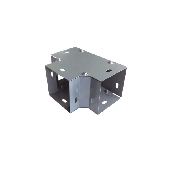 Derivación "T" horizontal 100 x 100 mm (3.94 x 3.94 pulg.), fabricado en lámina de acero al carbón