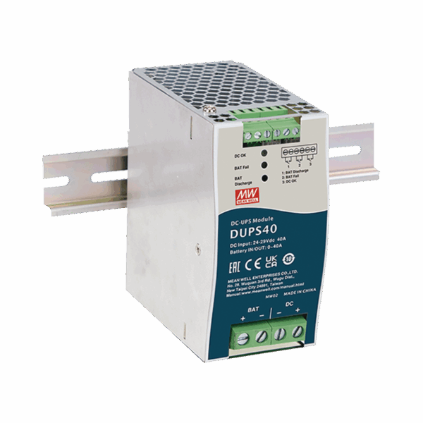 UPS PARA CD / 24VCD 40A / RIEL DIN / PARA BATERÍAS DE 4 A 135 AH