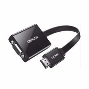 Adaptador HDMI a VGA / Resolución 1080P / Audio 3.5mm / Con ...