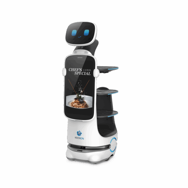 Robot Autonomo para Servicio de Meseros Ubicado por SLAM (Laser) / Mejora el Servicio al Cliente / Soporta 10 Kgs por Charola / Ideal para Restaurantes, Cafeterias, Hospitales, Salones de Eventos, Etc...