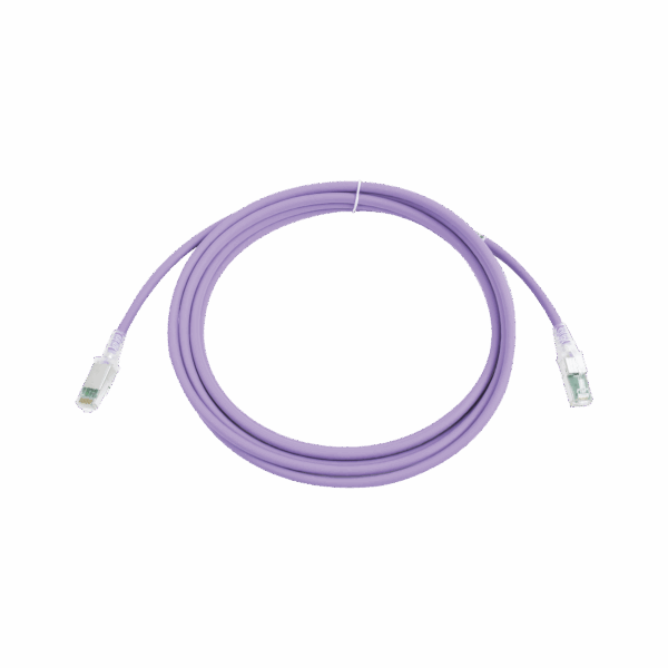Patch Cord Z-MAX Cat6A S/FTP, CM/LS0H, 10ft, Color Violeta