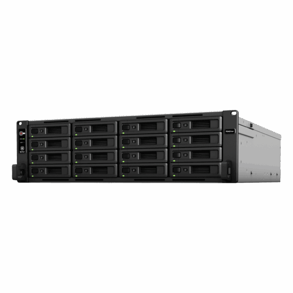 Servidor de Almacenamiento Synology RackStation RS4021xs+ | 16 Bahías | Procesador Intel Xeon D-1541 de 8 Núcleos | Memoria 16 GB Ampliable a 64 GB | RAID F1, 0, 1, 5, 6, 10 | 403,000 IOPS | 6,200 MB/s Lectura Secuencial | Energía Red